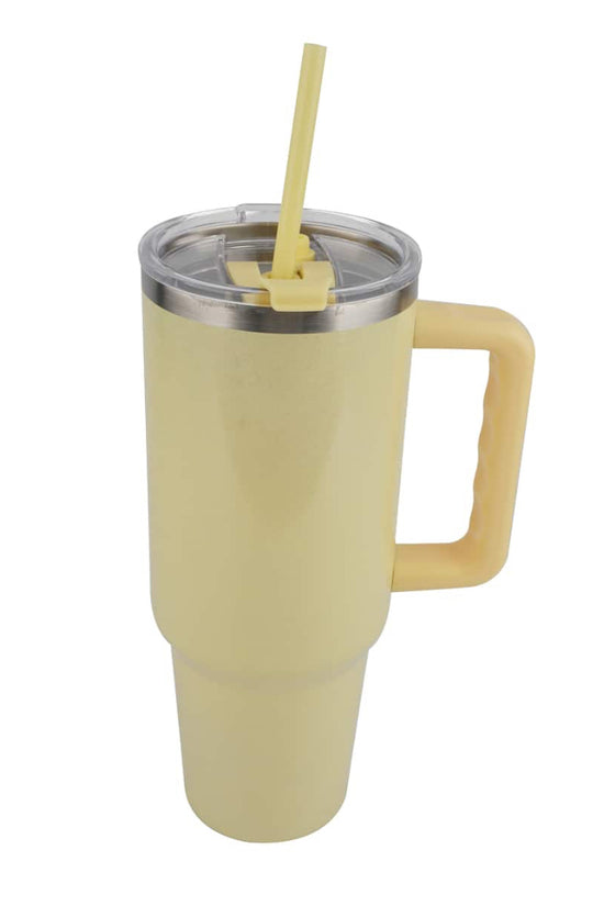 Yellow Shimmer 40oz LV Engraved Tumbler