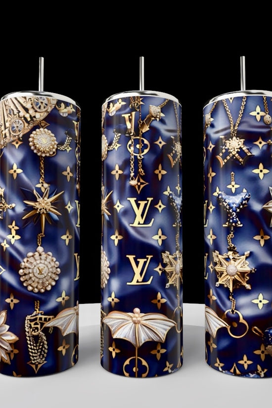 LV Blue & Gold 20oz Tumbler