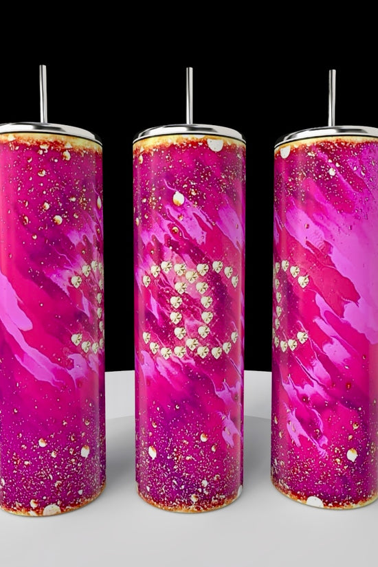 Chanel Pink & Gold 20oz Tumbler