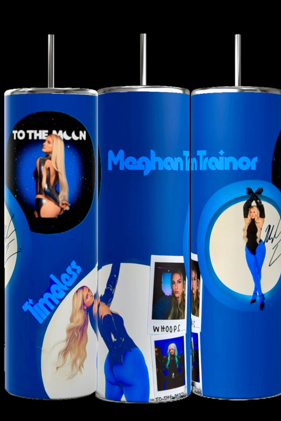 Three Tea Bridgerton 20oz Stainless Steel Tumblers by Kreative Kreationz are shown. The left two display silhouettes of women, flowers, and the text 