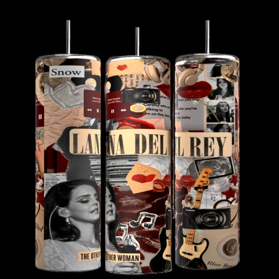 Lana Del Ray Collage Tumbler