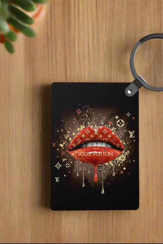 Drip Lips LV Inspired Keychain