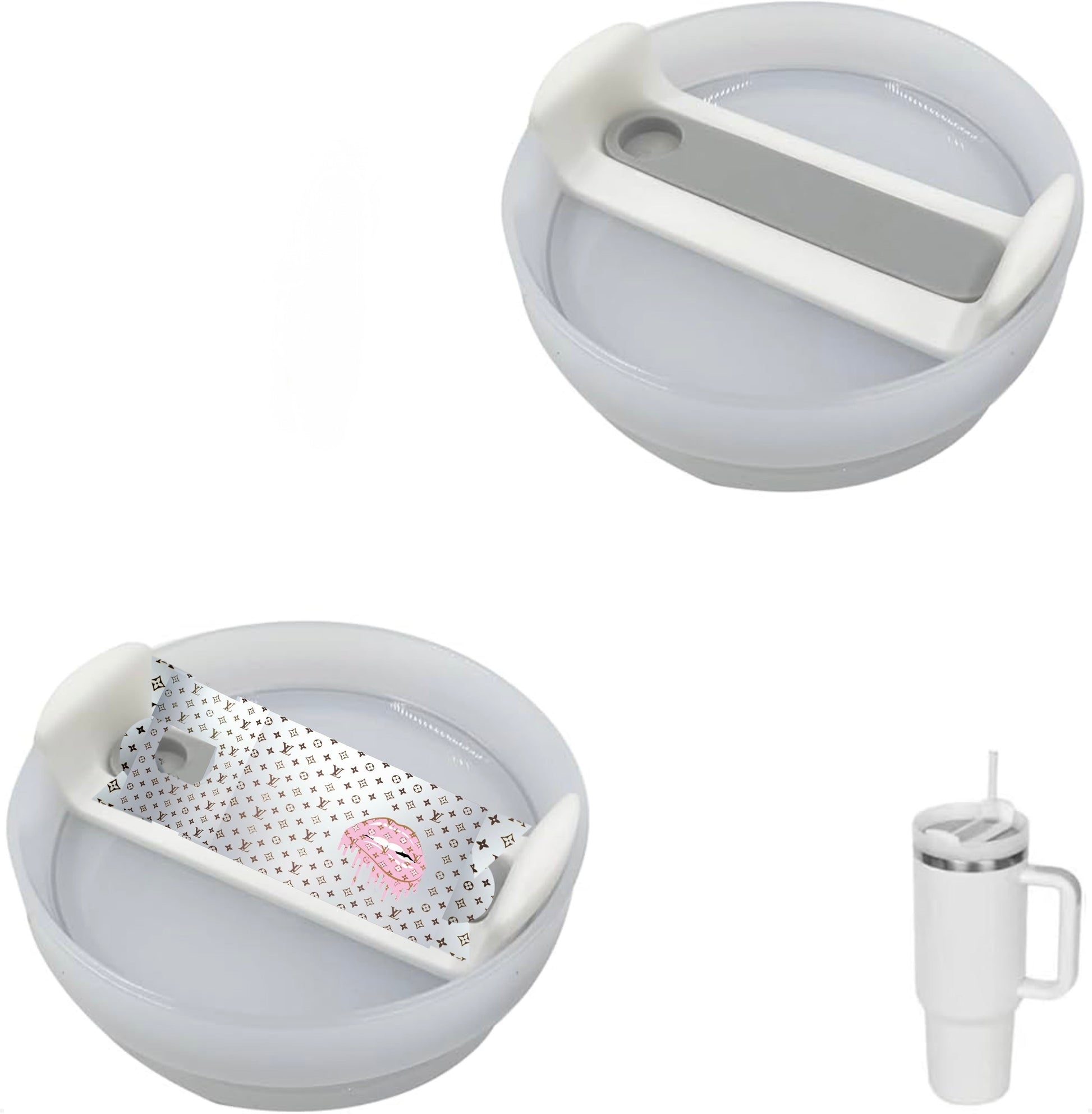 Louis Vuitton Dripping Lips | Stanley Lid Plate/Topper