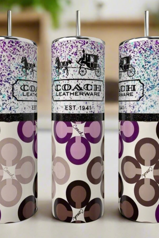 Coach Purple Designed 20oz Tumbler
