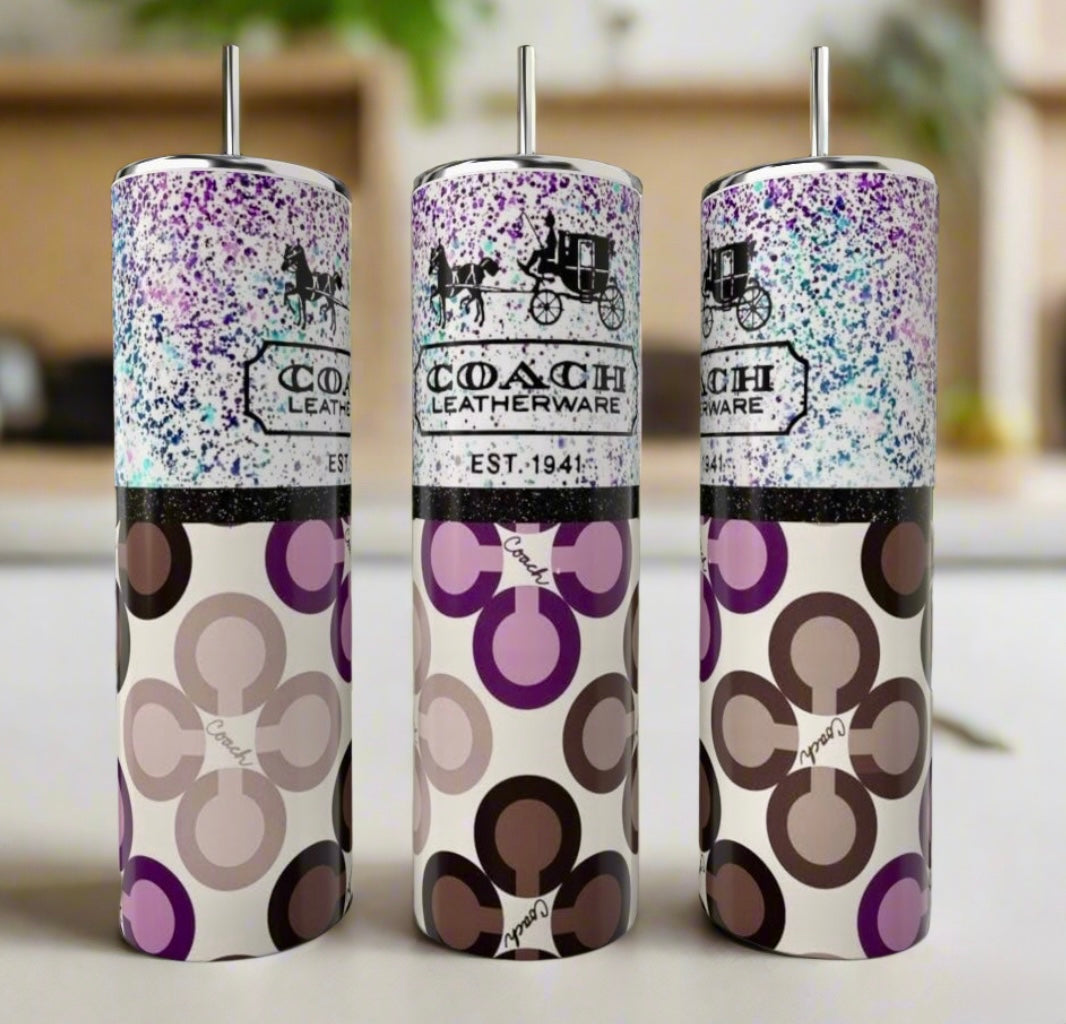 Coach Purple Designed 20oz Tumbler