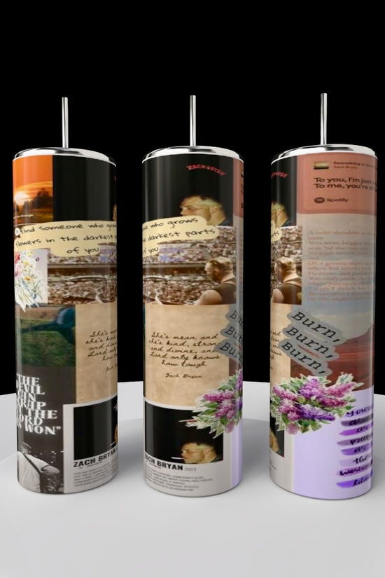 Zach Bryan Lyric Collage 20oz Tumbler