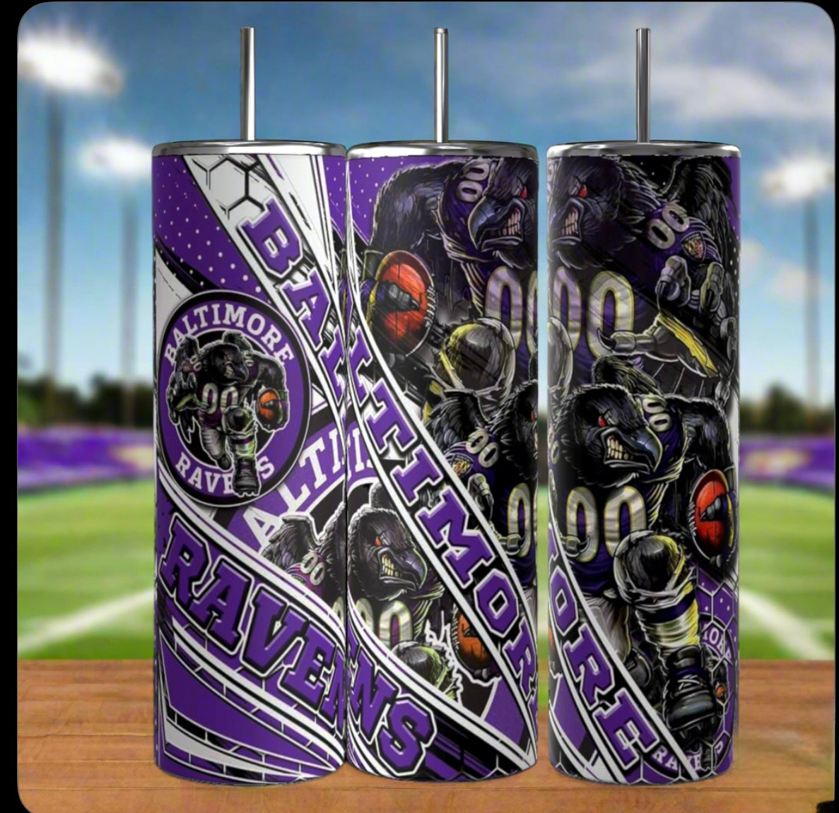 NFL- Ravens - 20oz Skinny Tumbler