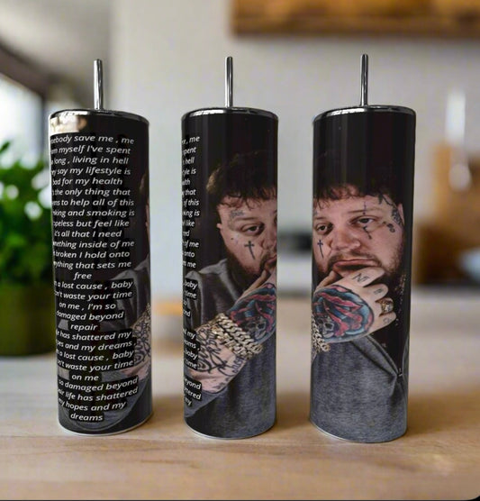 Jelly Roll “Save Me” Lyrics 20oz Tumbler