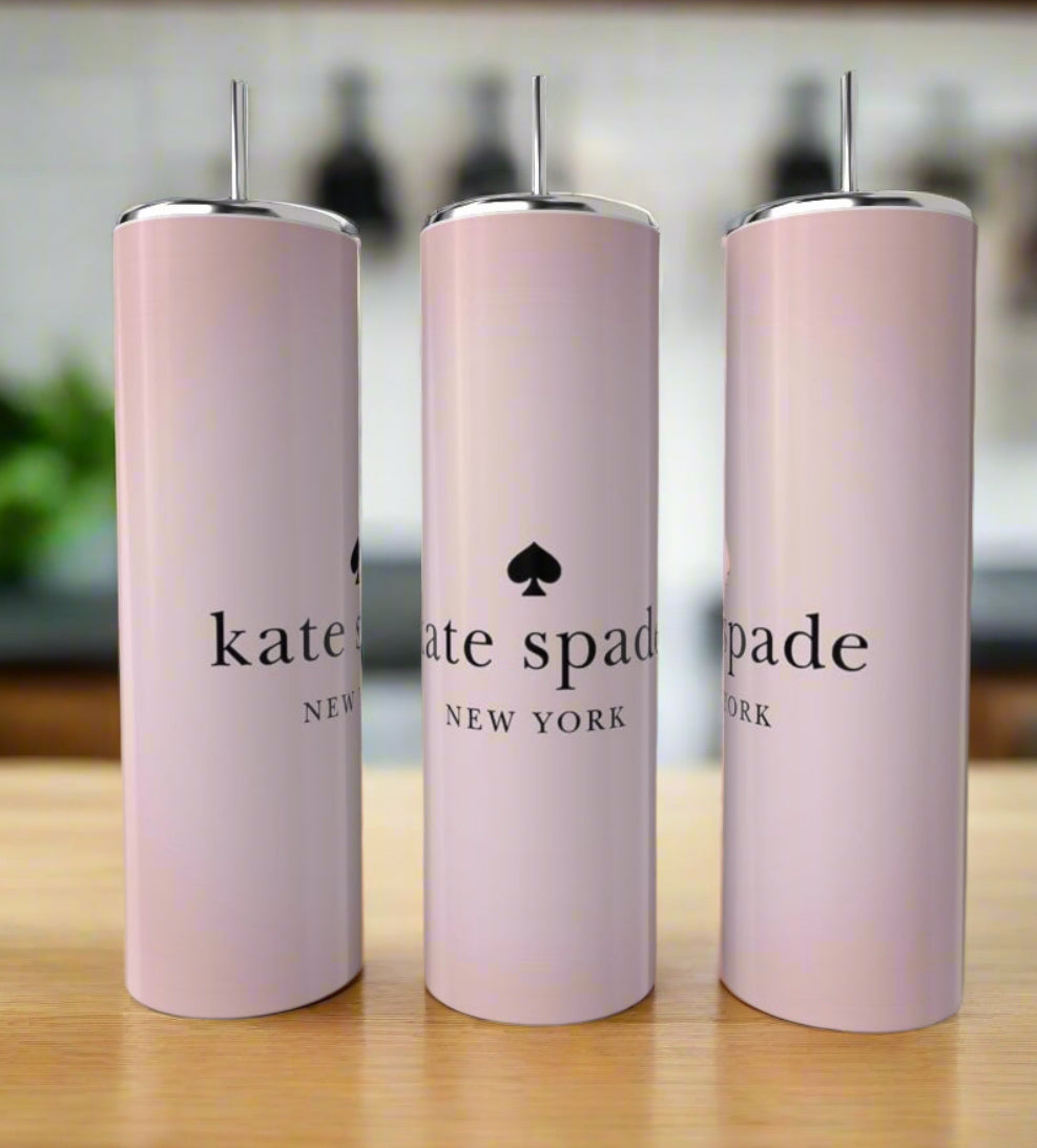 Kate Spade Pale Pink Minimalist Skinny Tumbler