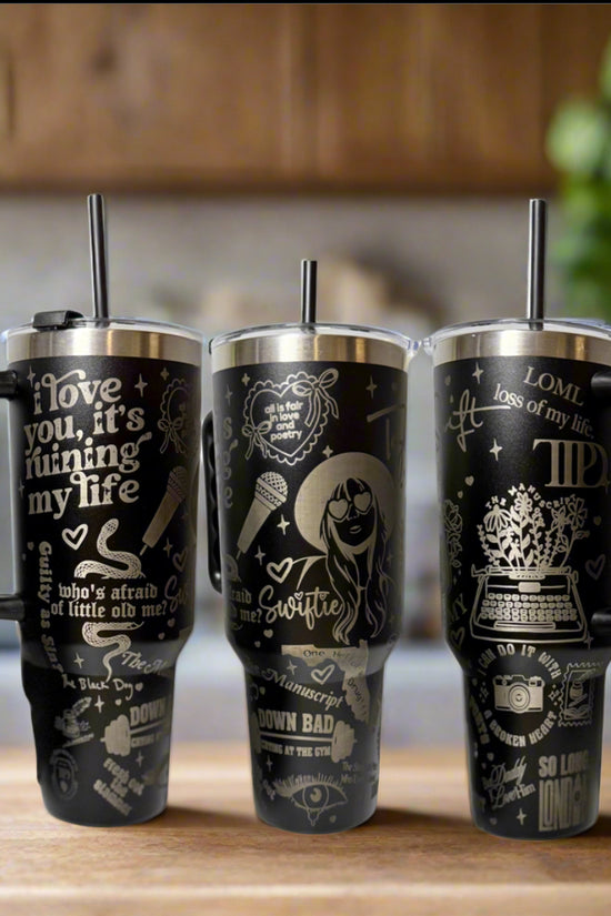 Taylor Swift TTPD 40oz Engraved Tumbler