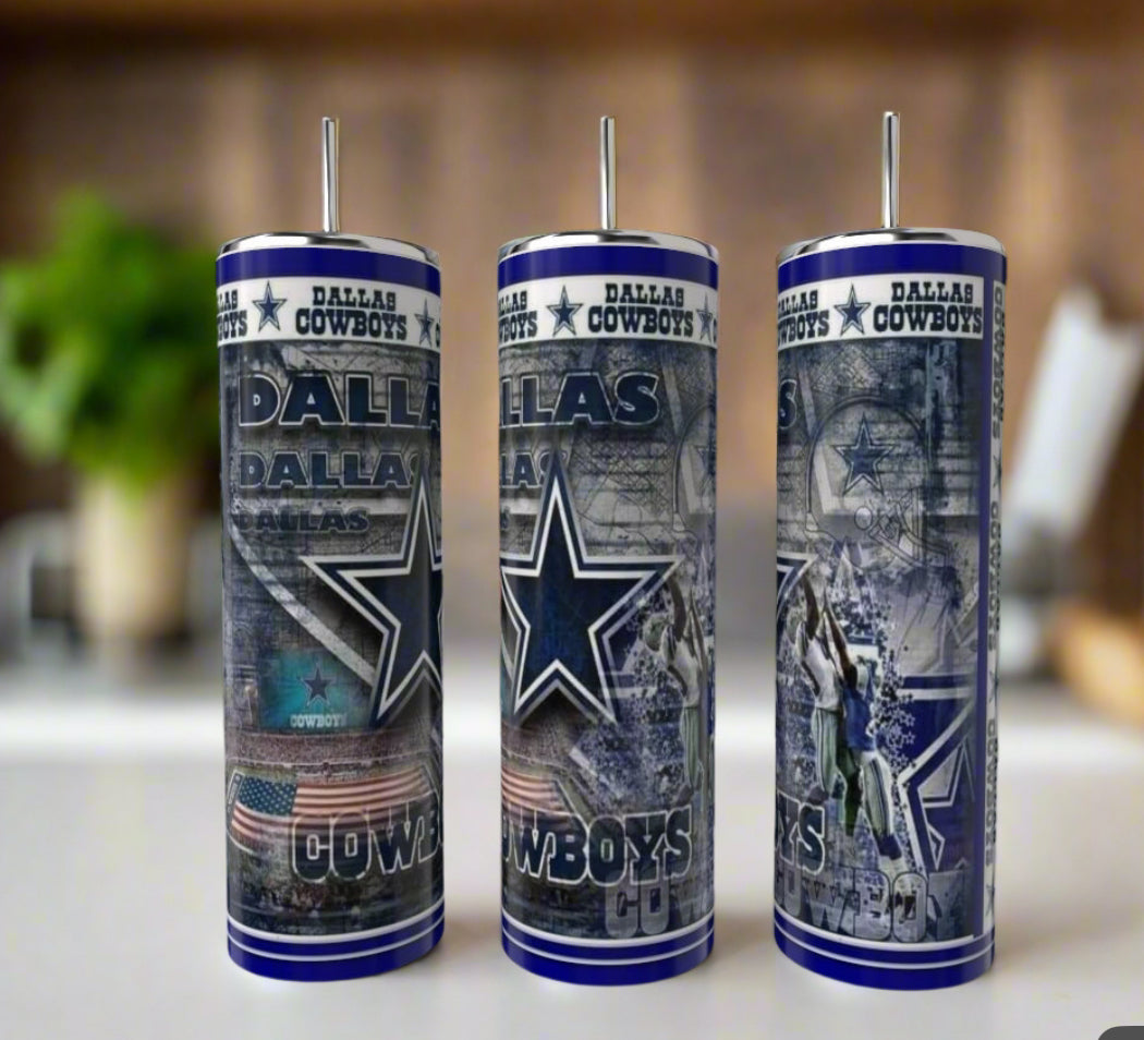 Dallas Cowboys Flag 20oz Tumbler