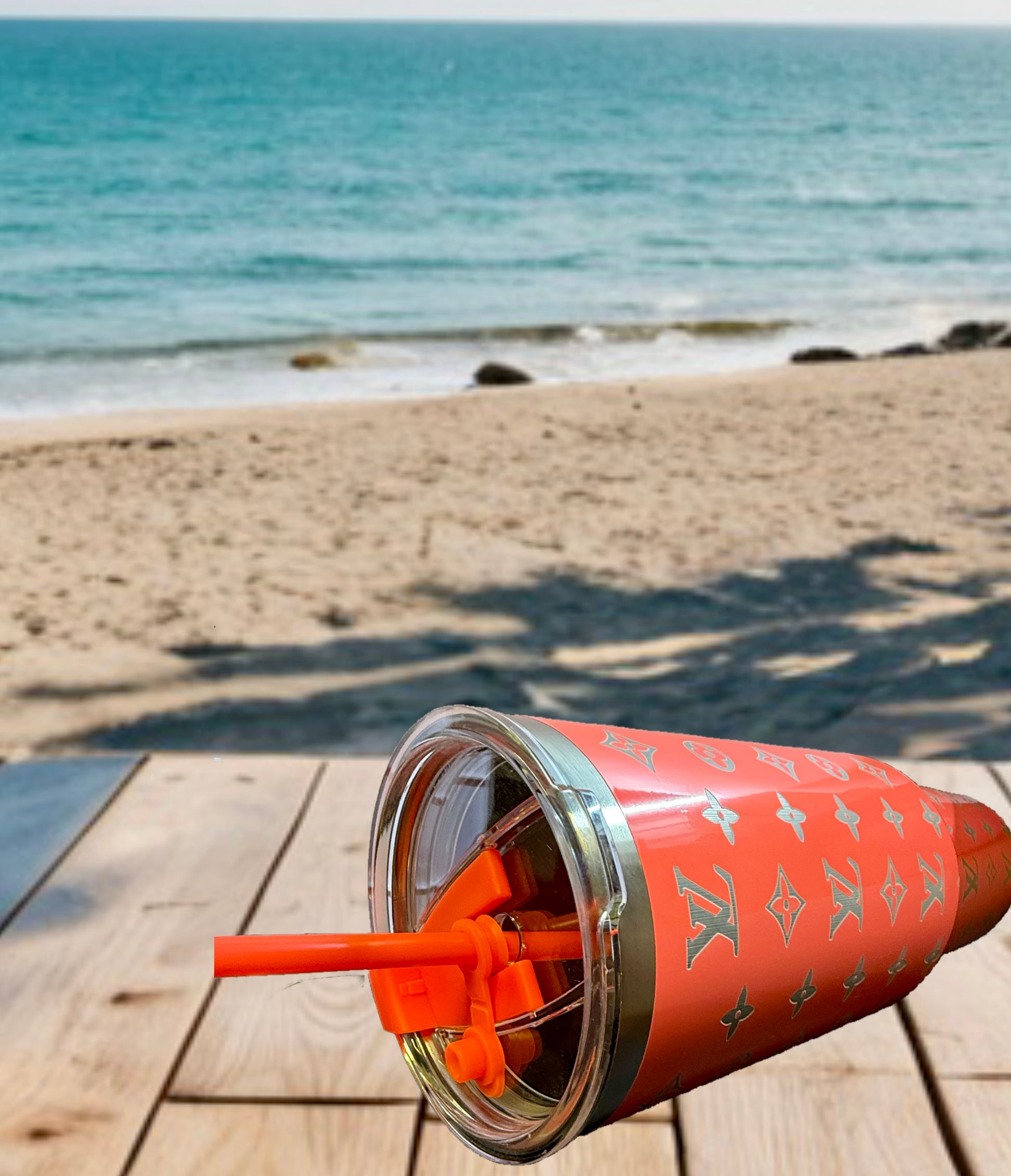 Coral 40oz LV Engraved Tumbler