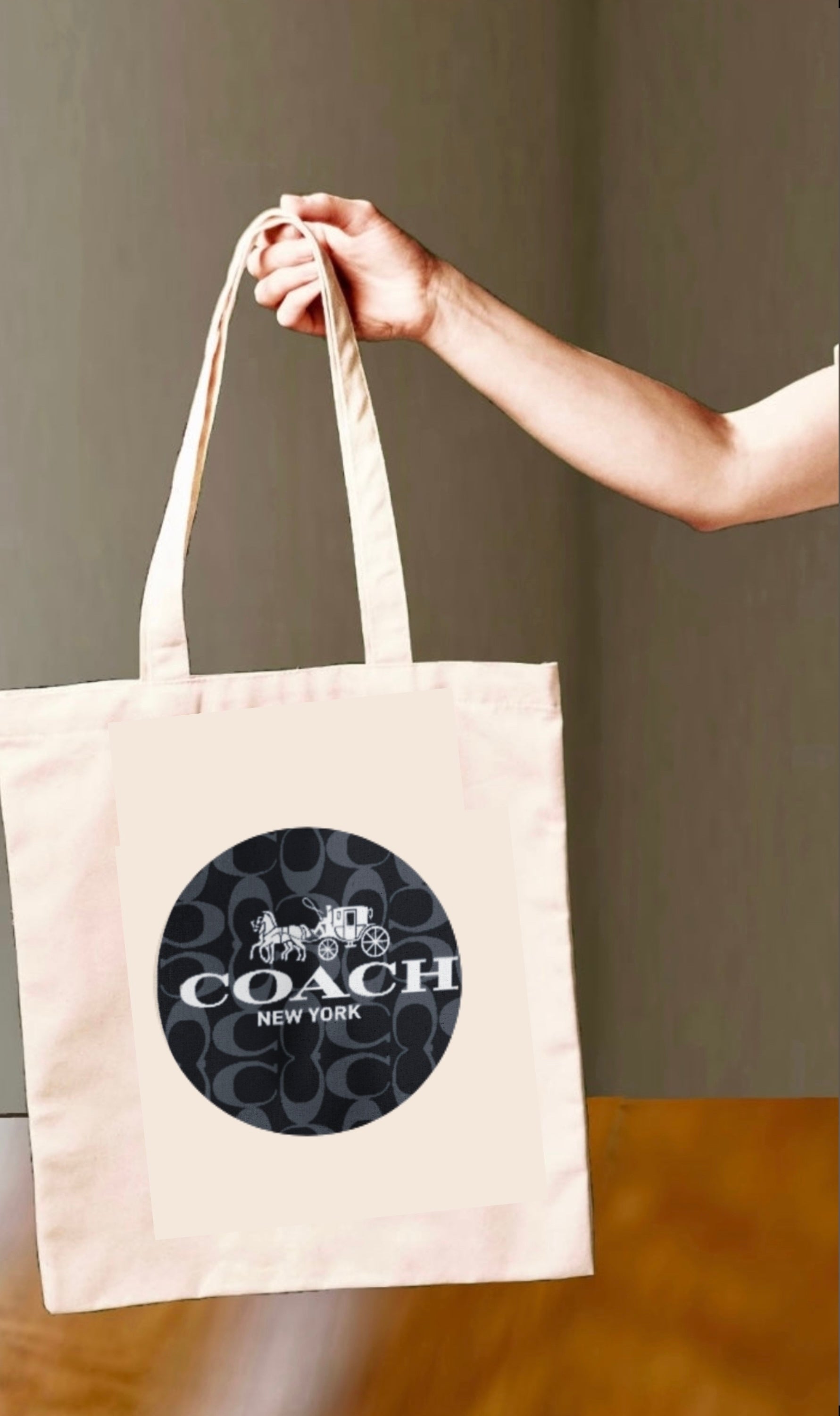 COACH Designed Canvas Tote Bag