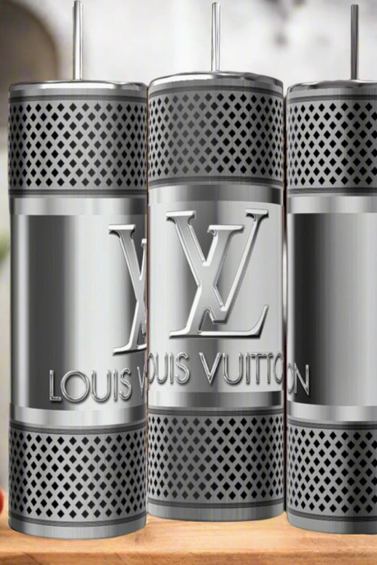 LV Silver Stainless Steel 20oz Tumbler