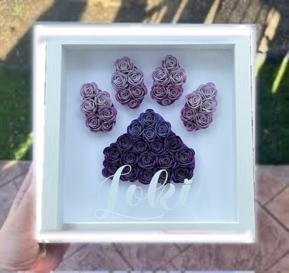 Paw Print Shadow Box | Personalized