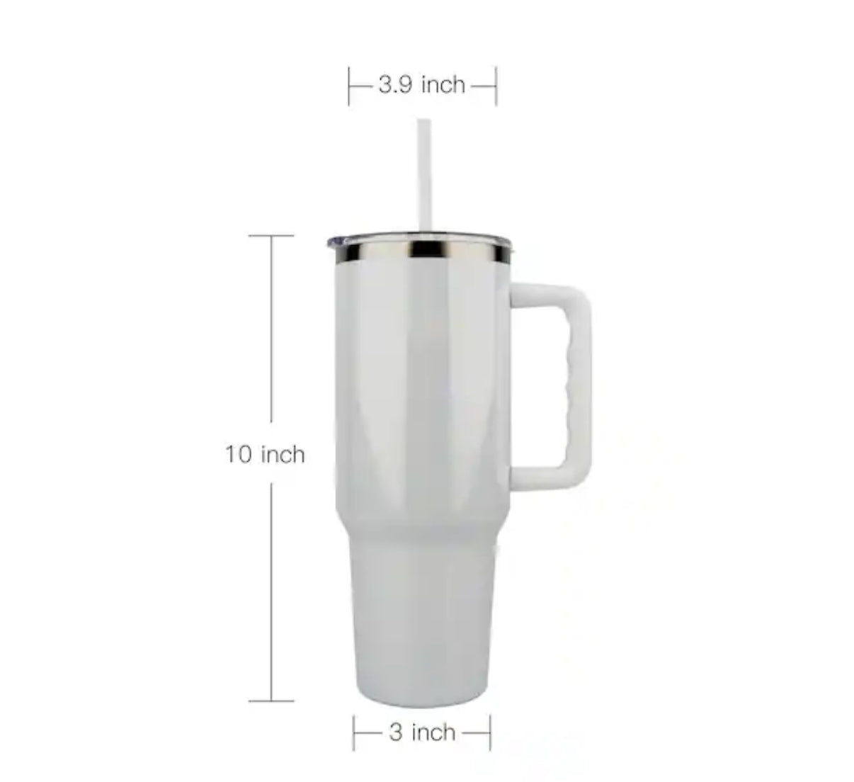 LV White 40oz Engraved Tumbler