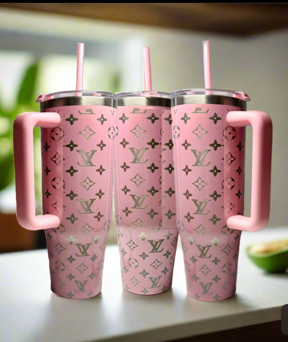 Pink 30oz Engraved Tumbler