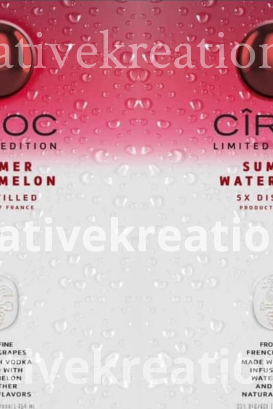 Ciroc Tropical Template 4 pack SVG, DTF transfer, PNG, tumbler wrap