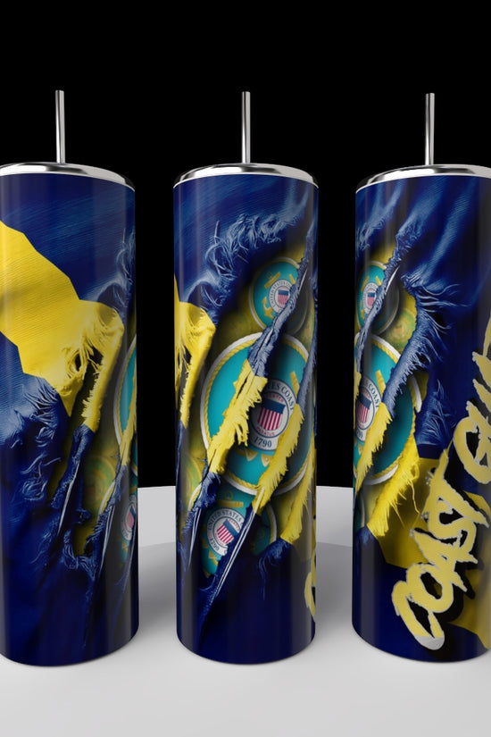 Military Series 20oz Stainless Steel Tumbler | Airforce | Army | Spaceforce | Coast guard