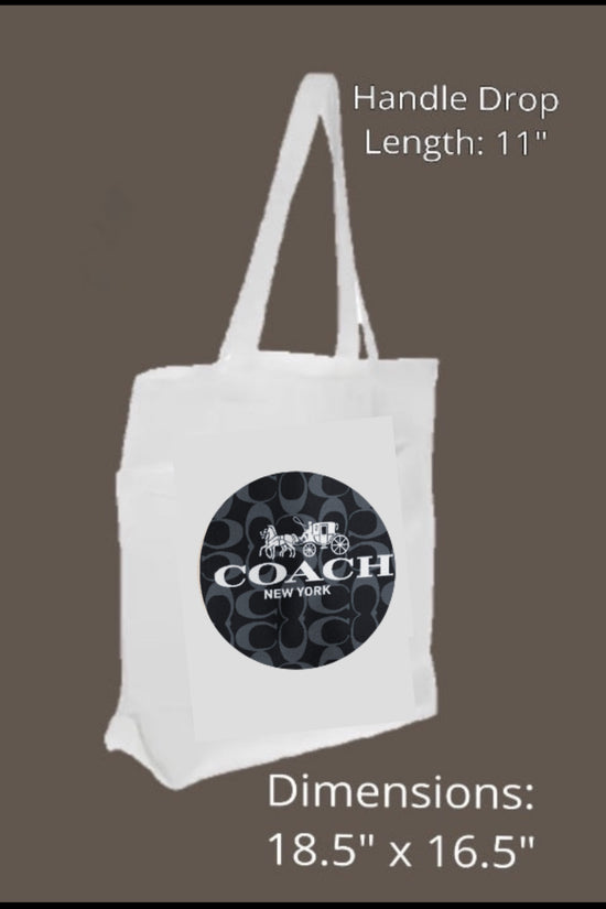 COACH Designed Canvas Tote Bag