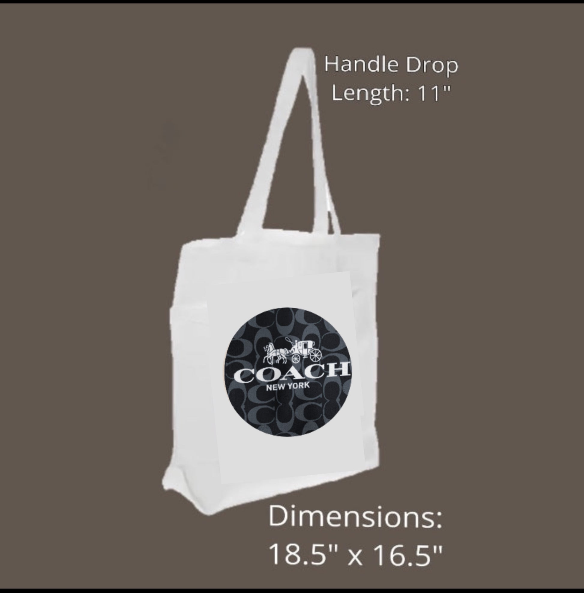 COACH Designed Canvas Tote Bag