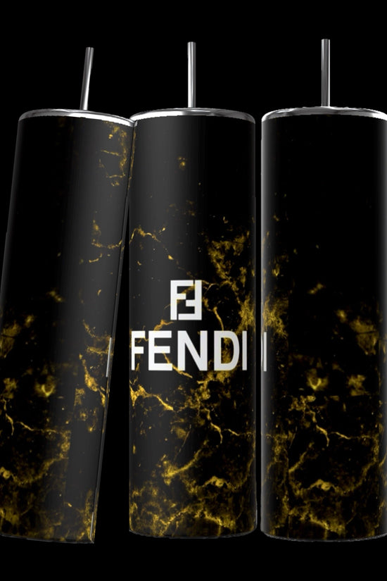 FENDI Black Gold 20oz Skinny Tumbler