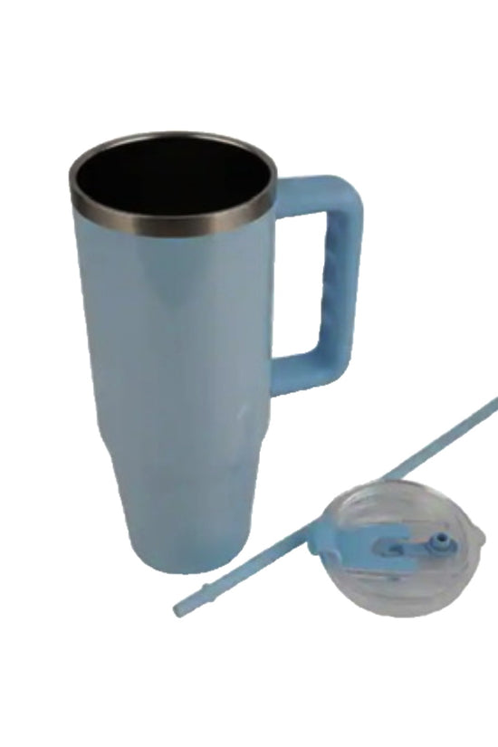 LV Inspired 40oz Grey-Blue Engraved Tumbler