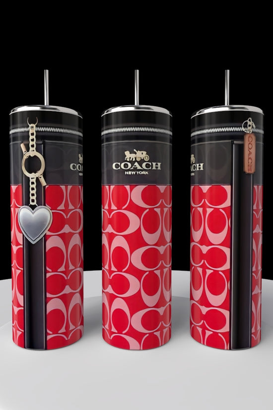 Coach Red 20oz Skinny Tumbler