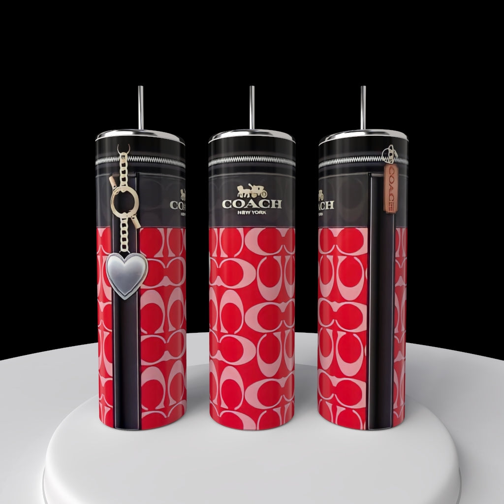 Coach Red 20oz Skinny Tumbler