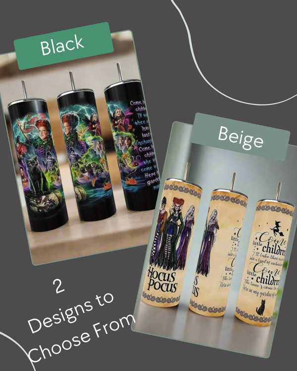 Add magic to your drinkware collection with Kreative Kreationz’s "Hocus Pocus Sarahs Song" 20oz tumbler—featuring vibrant, reusable designs inspired by the classic film.