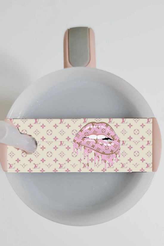 Louis Vuitton Dripping Lips | Stanley Lid Plate/Topper