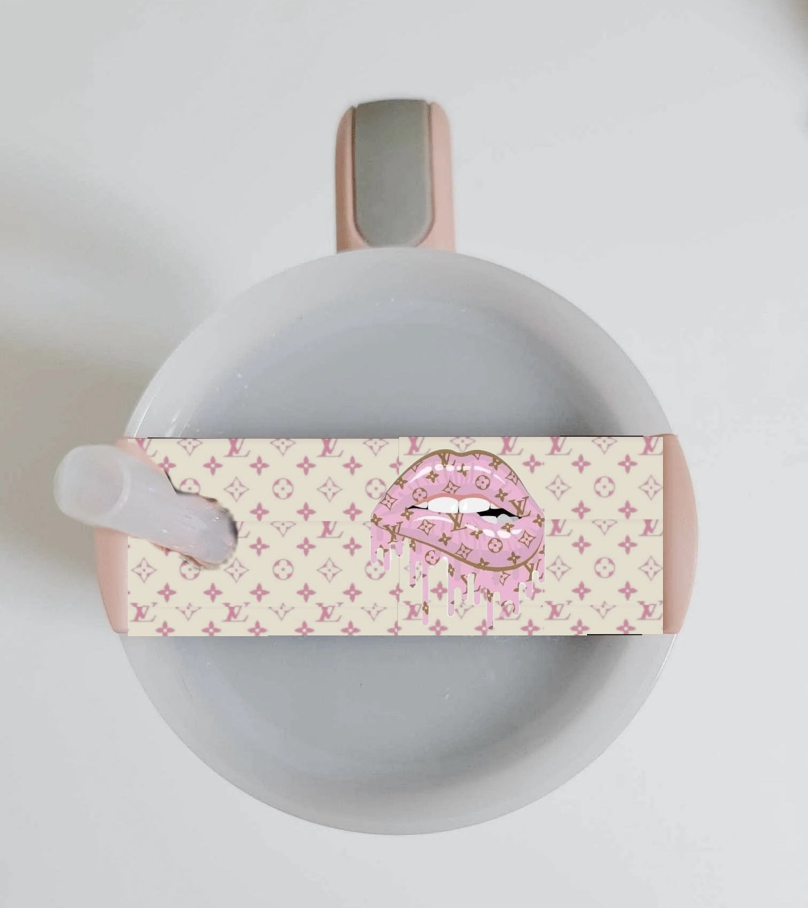 Louis Vuitton Dripping Lips | Stanley Lid Plate/Topper