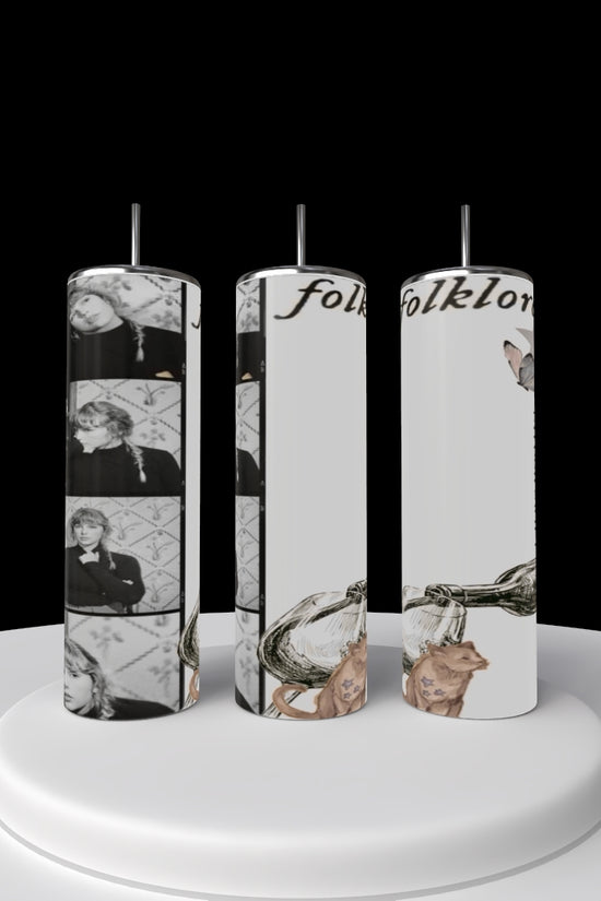 Folkore Polaroid Taylor Swift 20oz Skinny Tumbler