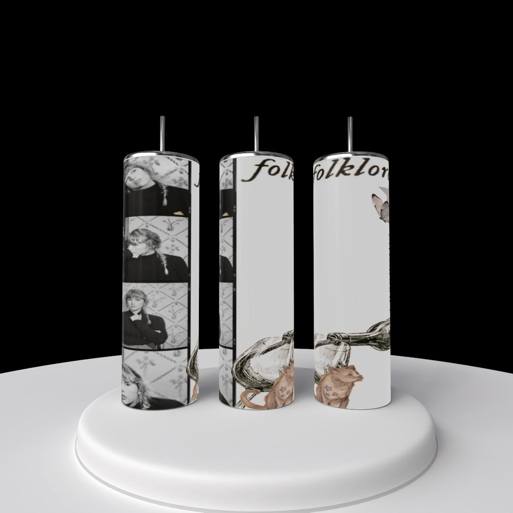 Folkore Polaroid Taylor Swift 20oz Skinny Tumbler