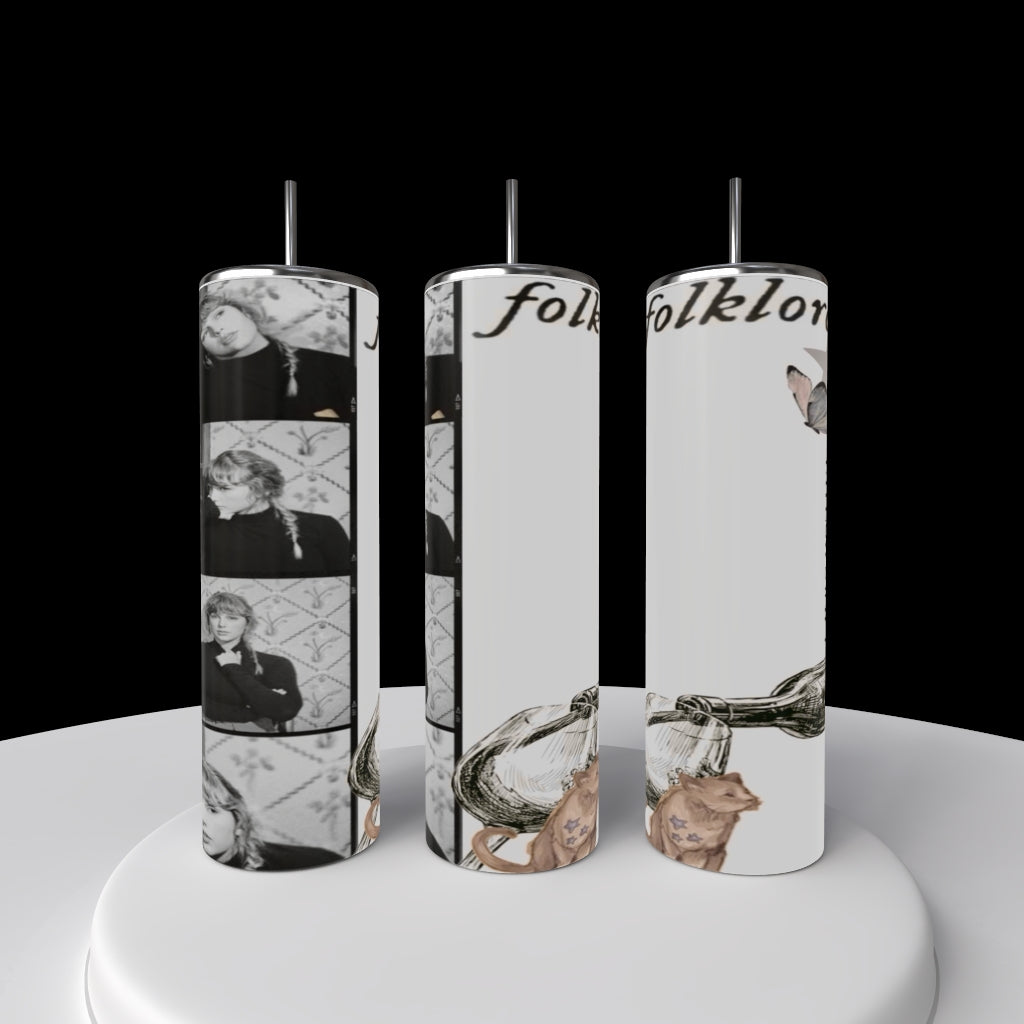 Folkore Polaroid Taylor Swift 20oz Skinny Tumbler