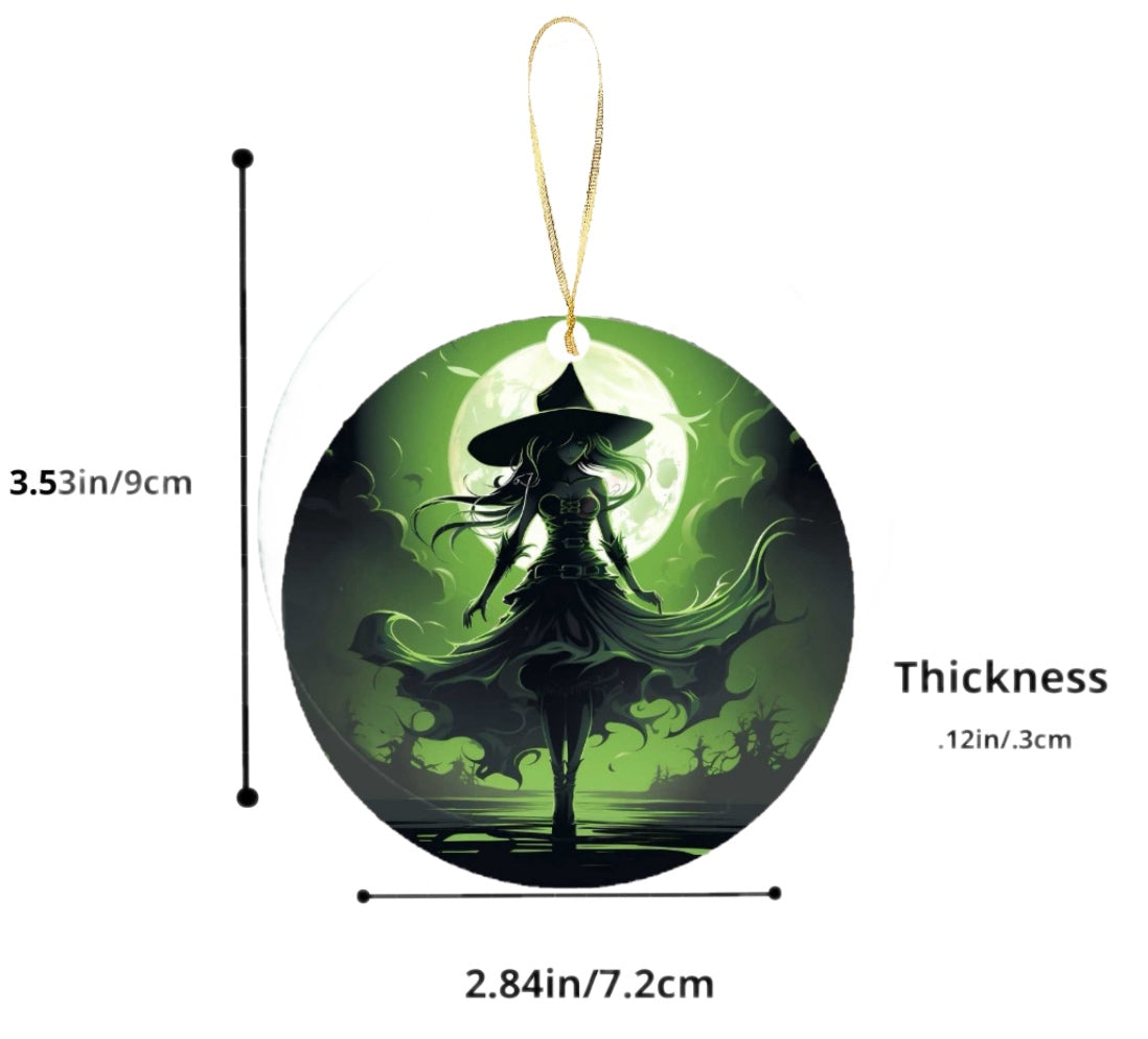 Wicked Witch Glass Tree Ornament