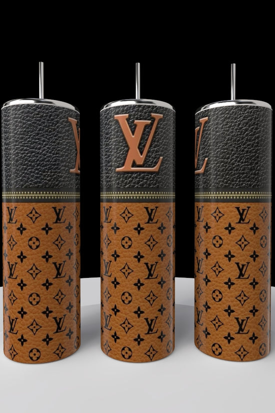 LV Burnt Orange Zipper 20oz Tumbler