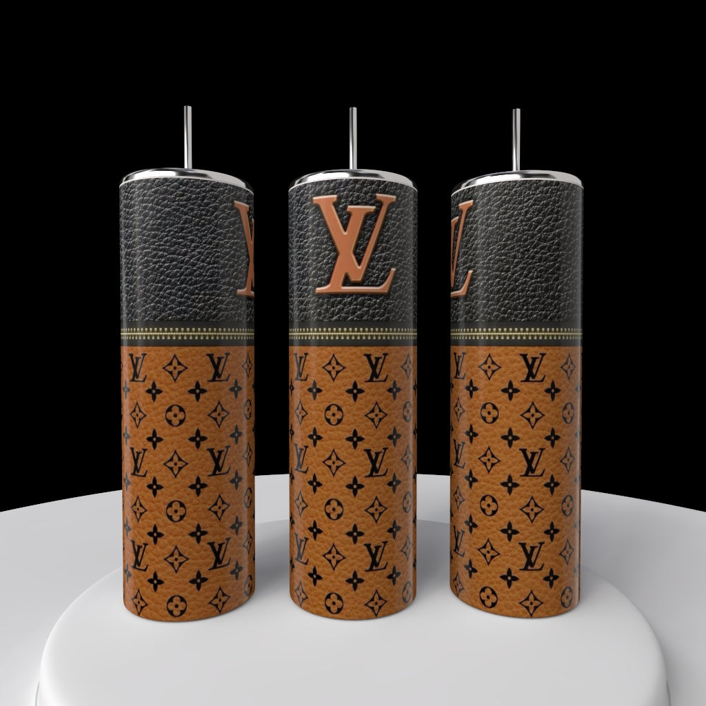 LV Burnt Orange Zipper 20oz Tumbler