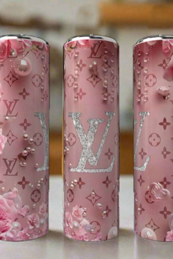 LV Floral Pink 20oz Tumbler
