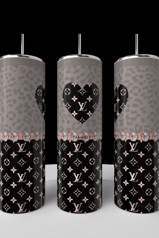 LV Rose Gold Heart 20oz Tumbler