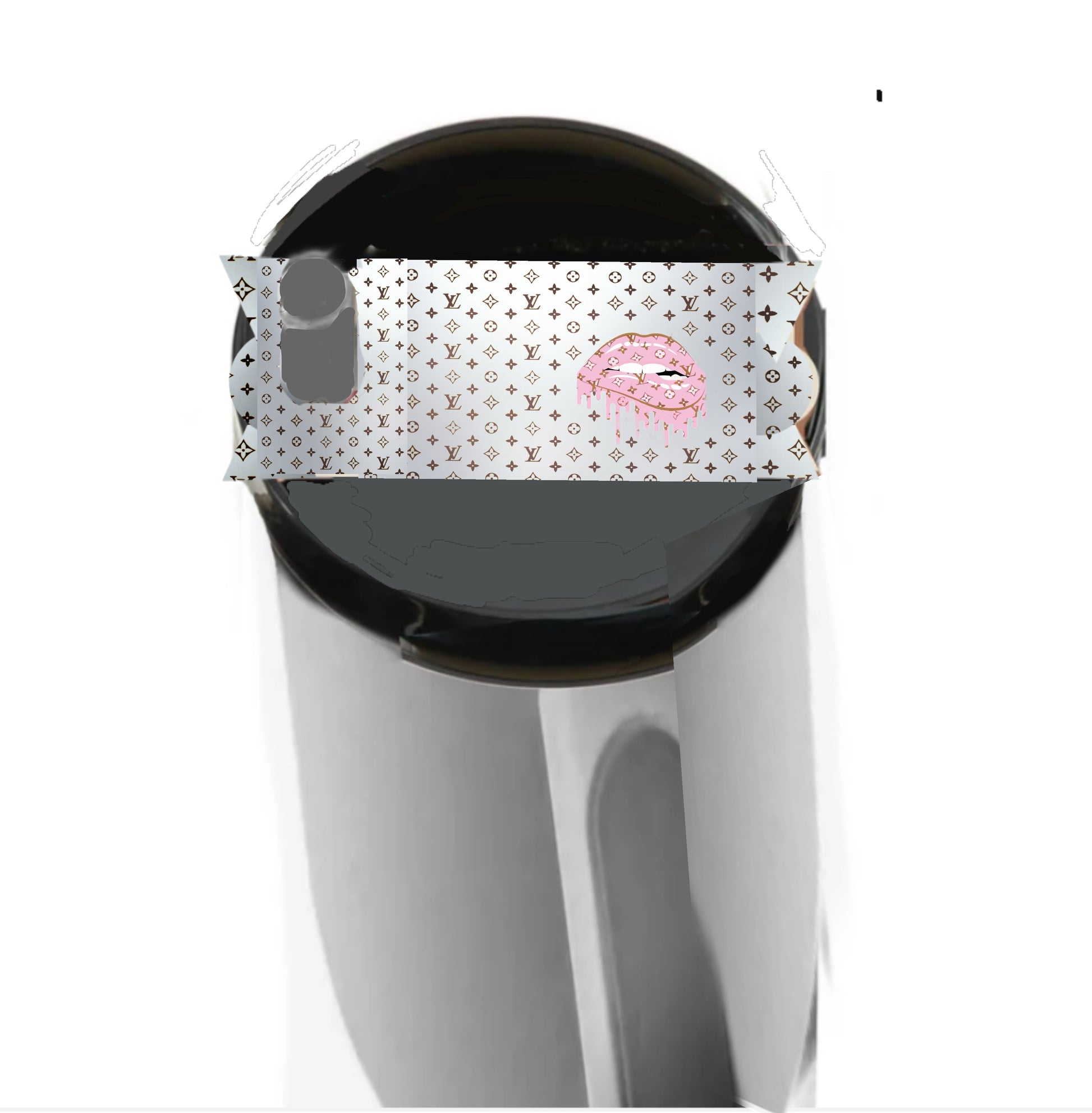 Louis Vuitton Dripping Lips | Stanley Lid Plate/Topper