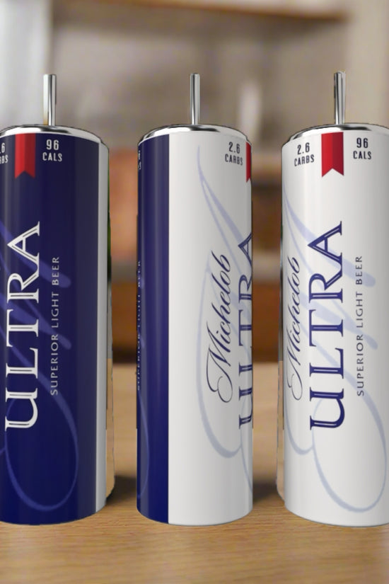Michelob Ultra 20oz Silver Stainless Steel Tumbler
