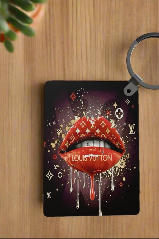 Drip Lips LV Inspired Keychain