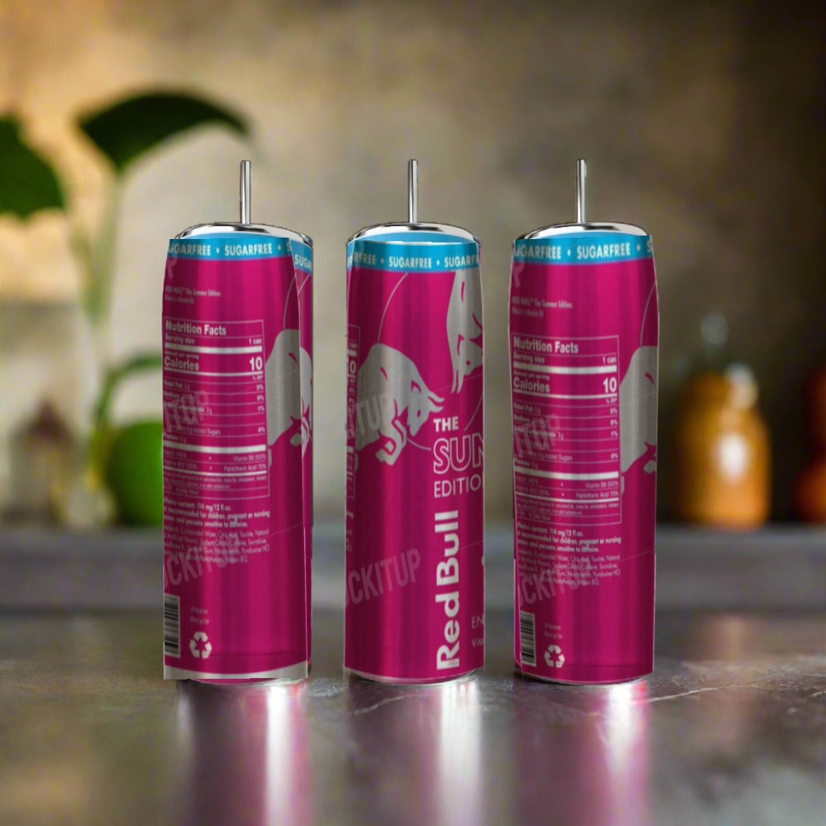 Sugar Free Summer Red Bull White Peach 20oz Tumbler