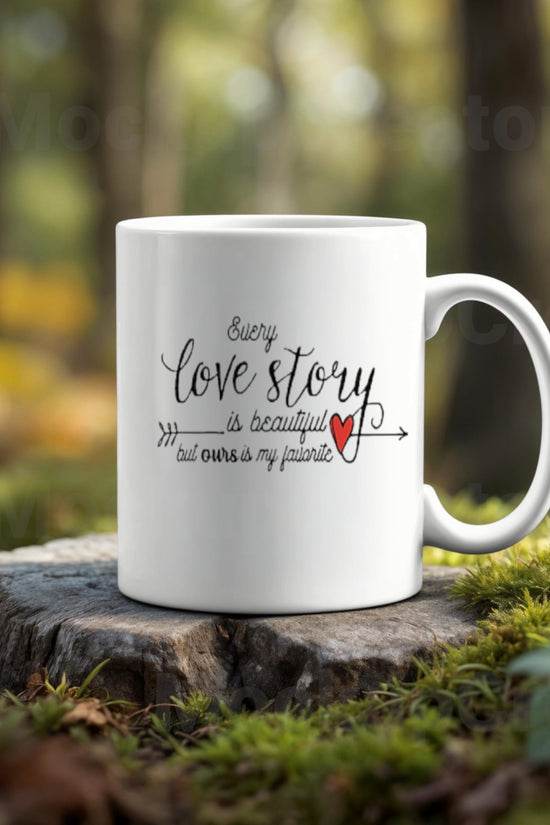 The Kreative Kreationz Personalized Couples Ceramic Mug, featuring 