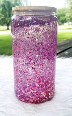 Snowglobe Tumbler | 16 oz glass