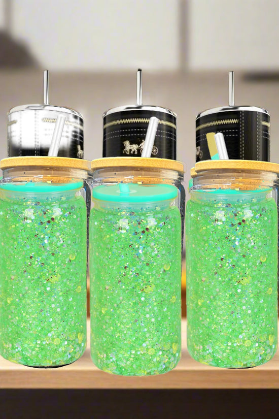 Snowglobe Tumbler | 16 oz glass