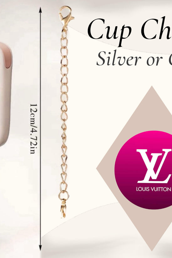 Pink LV Charm Dangle | Cup Accessory