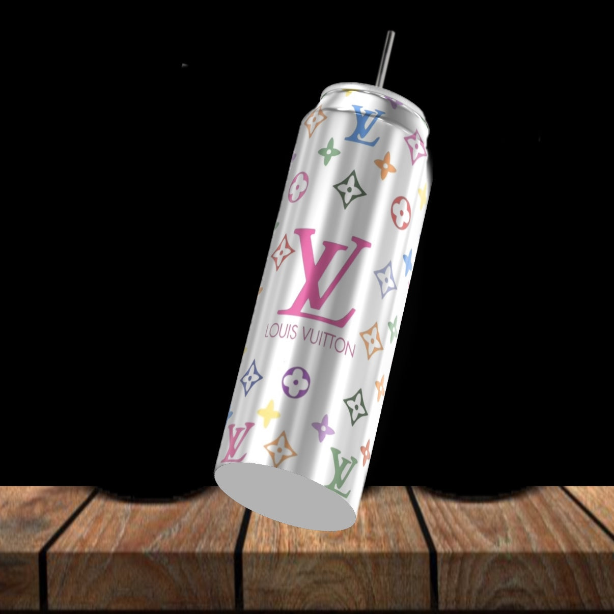 LV Multicolor Silver Stainless Steel Inspired 20oz Tumbler