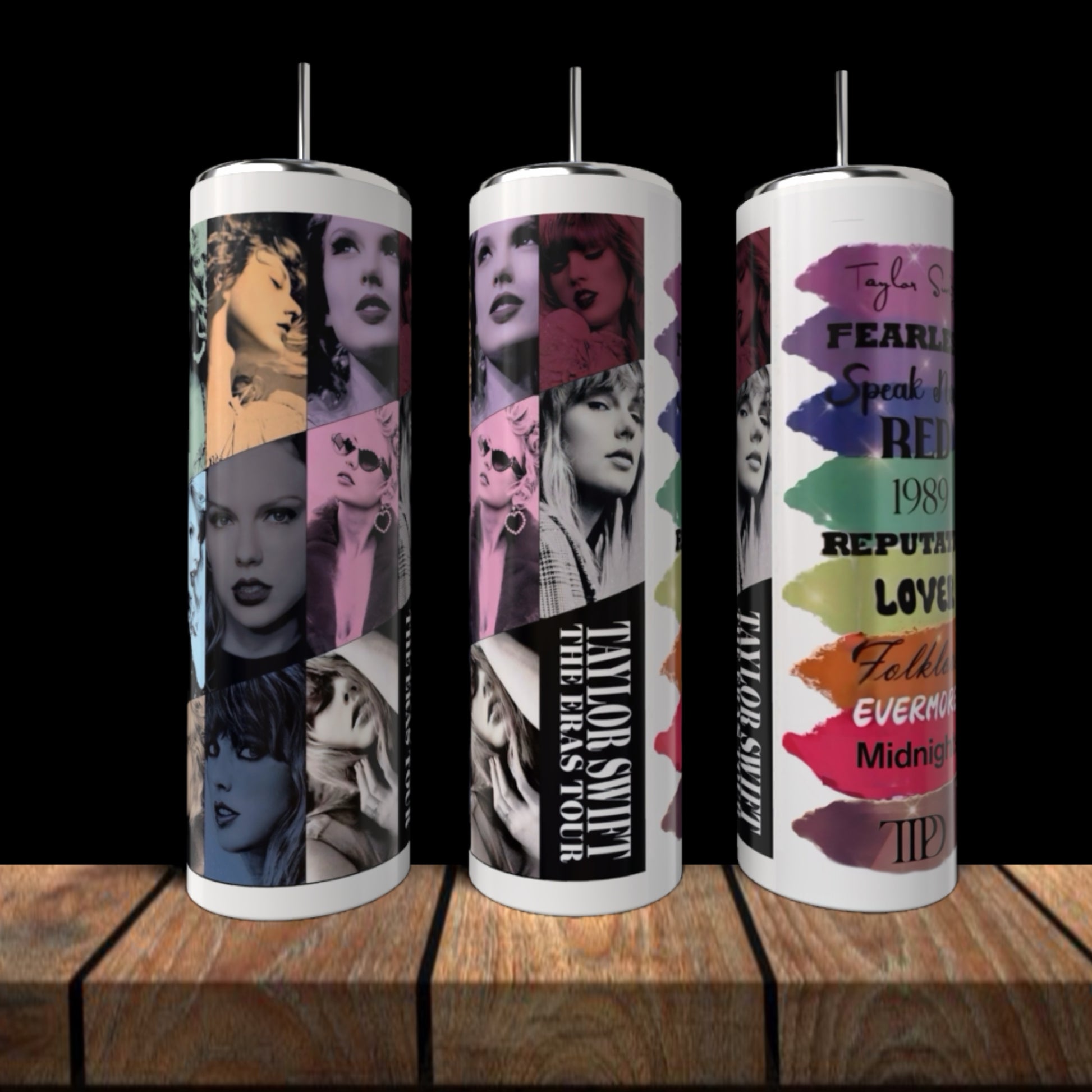 Eras Collage Taylor Swift 20oz Skinny Tumbler